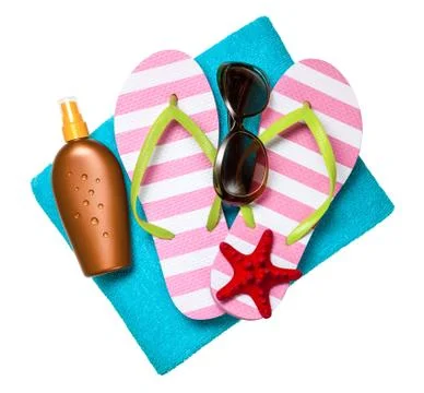 Beach accessories Stock Photos