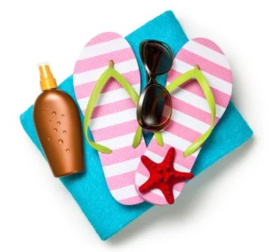 Beach accessories Stock Photos