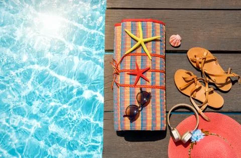 Beach accessories Stock Photos