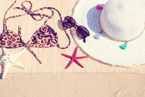 Beach accessories 库存照片