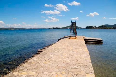 Beach in Adriatic sea Stock Photos
