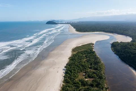 Beach aerial image Stock Photos