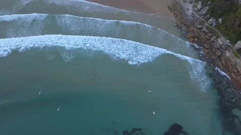 Beach Aerial Panning Stock Footage 86720288