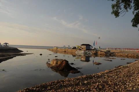 Beach after flood Stock Photos
