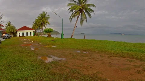 Beach after a rainstorm Stock Footage 50416803