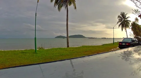 Beach after a rainstorm2 Stock Footage 50425979