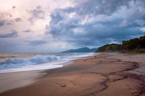Beach after storm Stock Photos