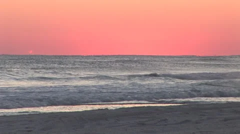 Beach after sunset Stock Footage 22917929