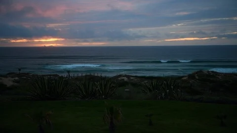 Beach after sunset Video stock 109365789