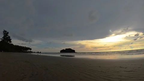 Beach, after sunset Stock Footage 118581147