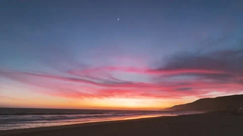 Beach after sunset Stock Footage 268263657