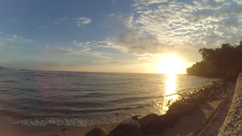 Beach in the afternoon Stock Footage 197922673