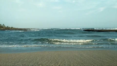 Beach in the afternoon Stock Footage 246428475