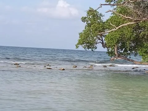 Beach in the afternoon Stock Photos