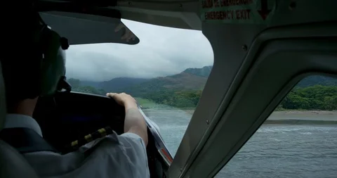 Beach airplane landing Stock Footage 127130505
