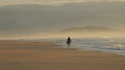 Beach and bicycle Stock Footage 100661205
