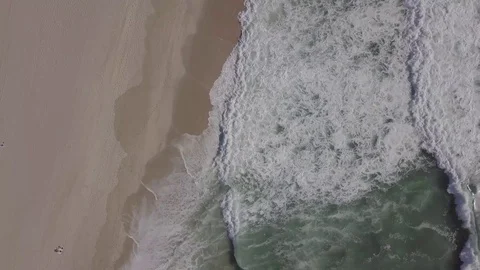 Beach and big waves in the west of Portugal during summer Stock Footage 123711015