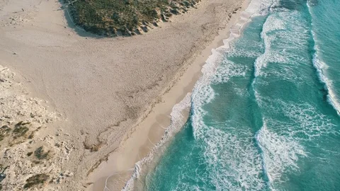 Beach and blue sea Stock Footage 99753841