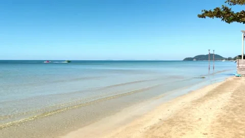 Beach and Boat 2 Stock Footage 170080125