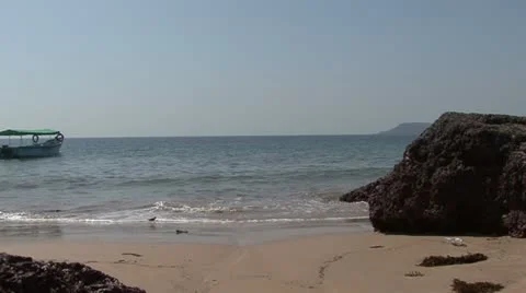 Beach and boat Video stock 22070658