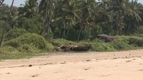 Beach and boat Video stock 22070684