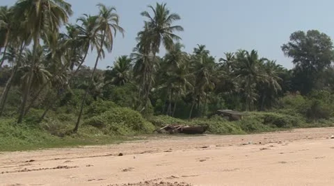 Beach and boat Video stock 22070725
