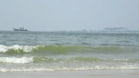The beach and boat 動画素材 154327406