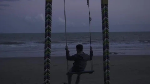 Beach and boy 2 Video stock 219472140