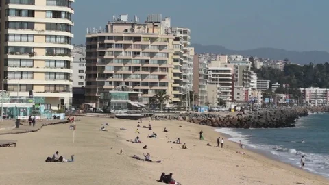 Beach and buildings Stock-Footage 77047358