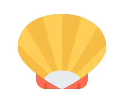 Beach and camping icons, shell Stock Illustration