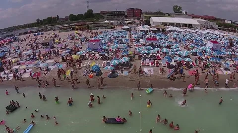 Beach and City Scape Stock Footage 65369036