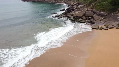 Beach and Cliffs in Asturias - 97 Stock Footage 308401632