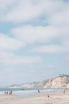 Beach and cliffs in La Jolla, San Diego, California Stock Photos