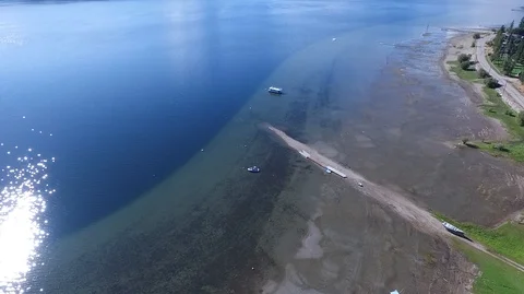 Beach and dropoff Stock Footage 87438120