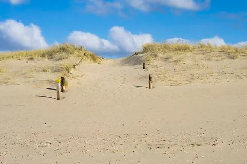 Beach and dune path Stock Photos