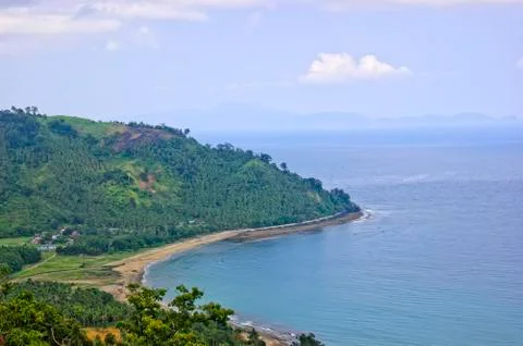 Beach and mountain Foto stock