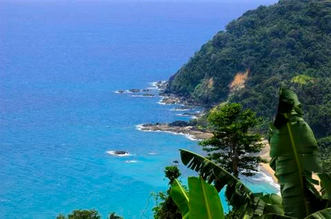 Beach and mountain Foto stock