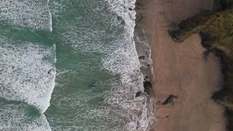 Beach and ocean from Above Stock Footage 171867706