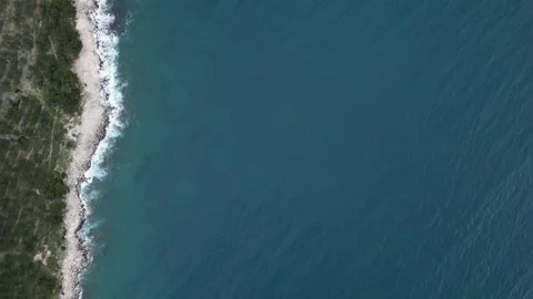 Beach and Ocean from the top Stock Footage 270166784