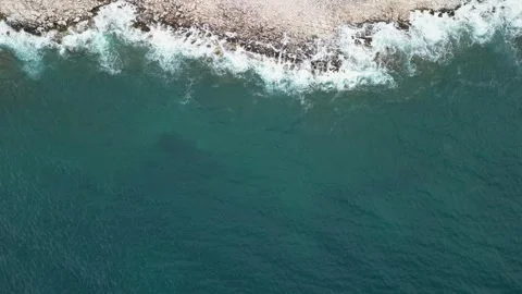 Beach and Ocean from the top Stock Footage 270166786