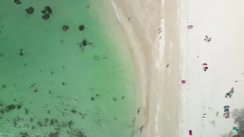 Beach and Ocean from the top Stock Footage 270167612