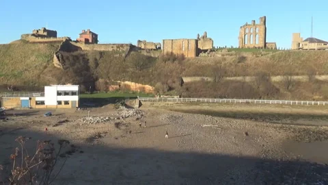 Beach and an old castle Video stock 116662304