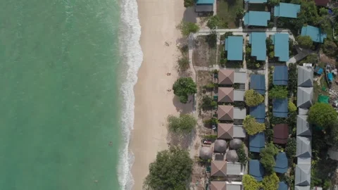 Beach and resort in Phi Phi, Thailand Stock Footage 260396987