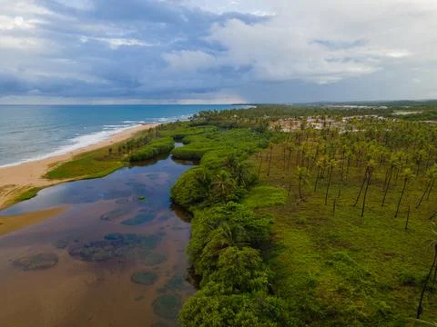 Beach and River Foto stock