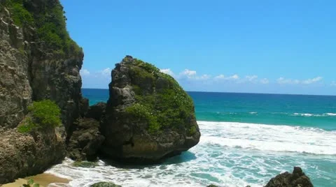 Beach and rock 2 Stock Footage 11131912