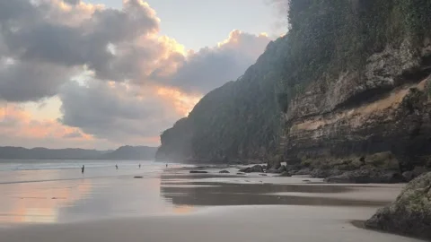 Beach and rocks Stock Footage 340004285