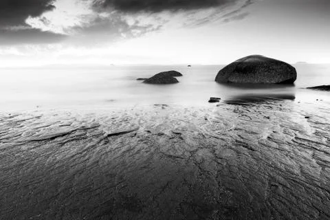 Beach and rocks Stock Photos