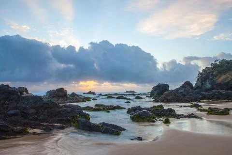 Beach and Rocks Foto stock