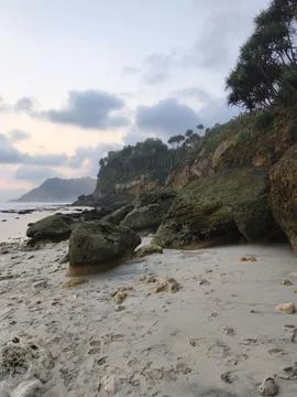 Beach and rocks Stock Photos