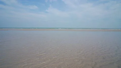 Beach and sand wave background. Summer vacation and nature Stock Footage 147096040